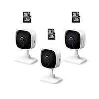 Kit de 3 cámaras de seguridad Tapo C100 Full HD + Micro SD64GB - Tplink